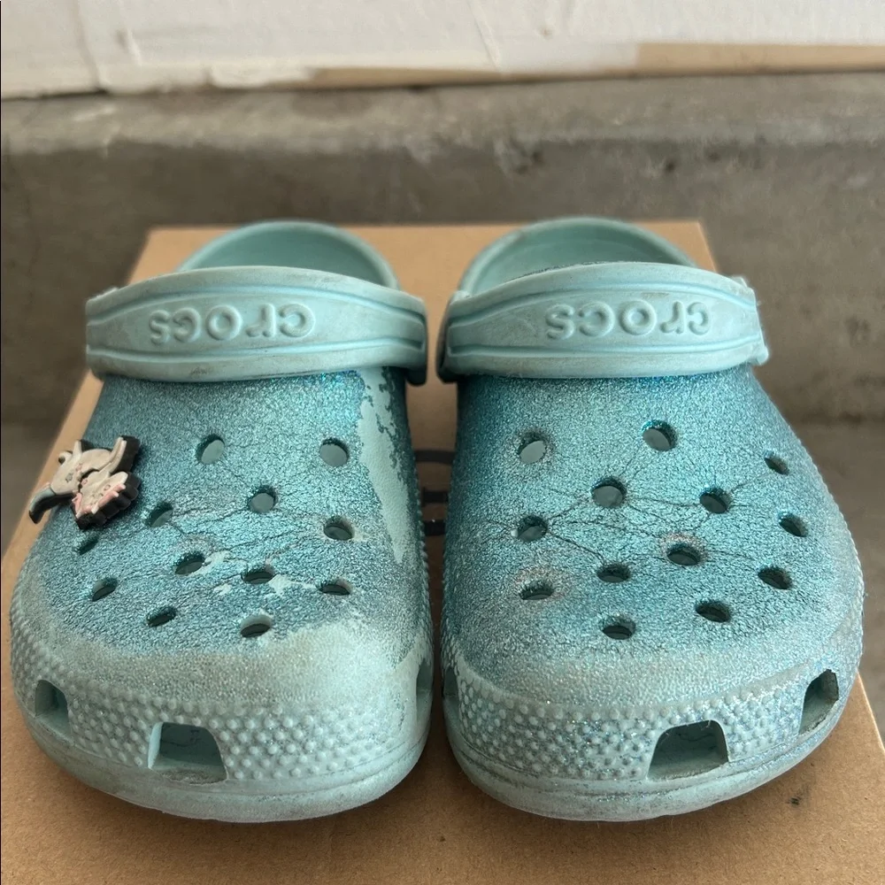 Kids Girls Crocs Shoes Slippers size C11 Used